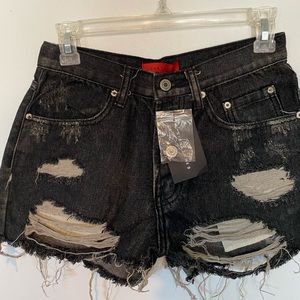 Black high waisted shorts